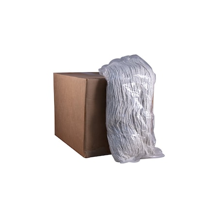 4 Ply Wet Mop, 32 oz Dry Wt, Cut-End, White, Cotton, PK12, P09007 MPN:P09007