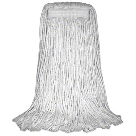 4 Ply Wet Mop, 20 oz Dry Wt, Cut-End, White, Cotton, PK12, P10020 MPN:P10020