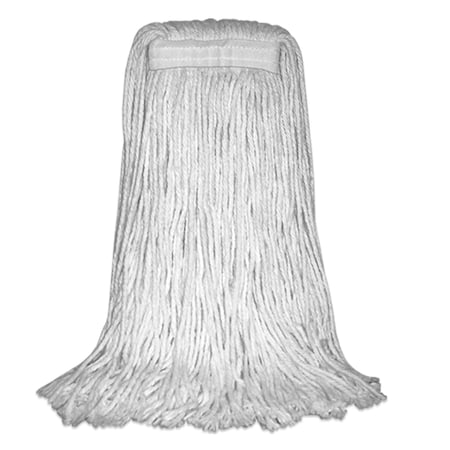 4 Ply Wet Mop, 24 oz Dry Wt, Cut-End, White, Cotton, PK12, P10024 MPN:P10024