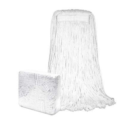 Cut-End Mop, 20 oz Dry Wt, White, Rayon, PK12 MPN:P10520