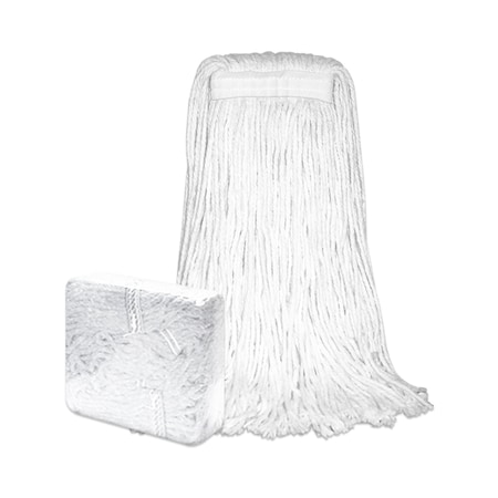 Cut-End Mop, 24 oz Dry Wt, Natural/White, Rayon, PK12 MPN:P10524