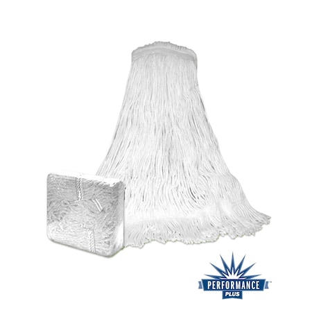Fantail Mop, 24 oz Dry Wt, Natural, Cotton, PK12 MPN:P15024