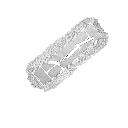 5 in x 24 in Dust Mop, Cut-End, White, PK12 MPN:P23524