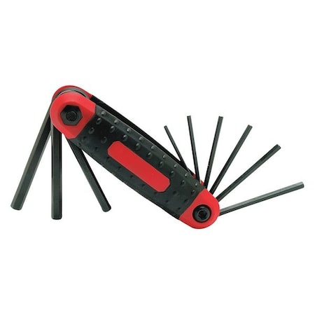 9 Piece SAE Fold-Up Hex Key Set, 1402 MPN:1402