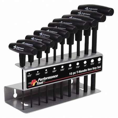 10 Piece SAE T-Shape Hex Key Set, W80274 MPN:W80274
