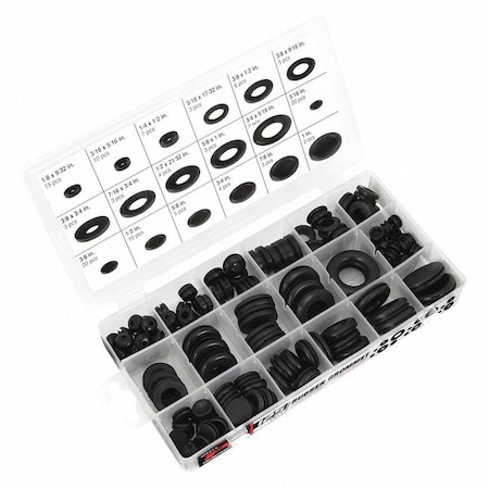 Rubber Grommet Hardware Kit, 125 Pc MPN:W5214
