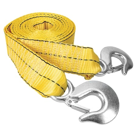 Tow Strap w/Hooks, Yellow, 2 in W MPN:W1822