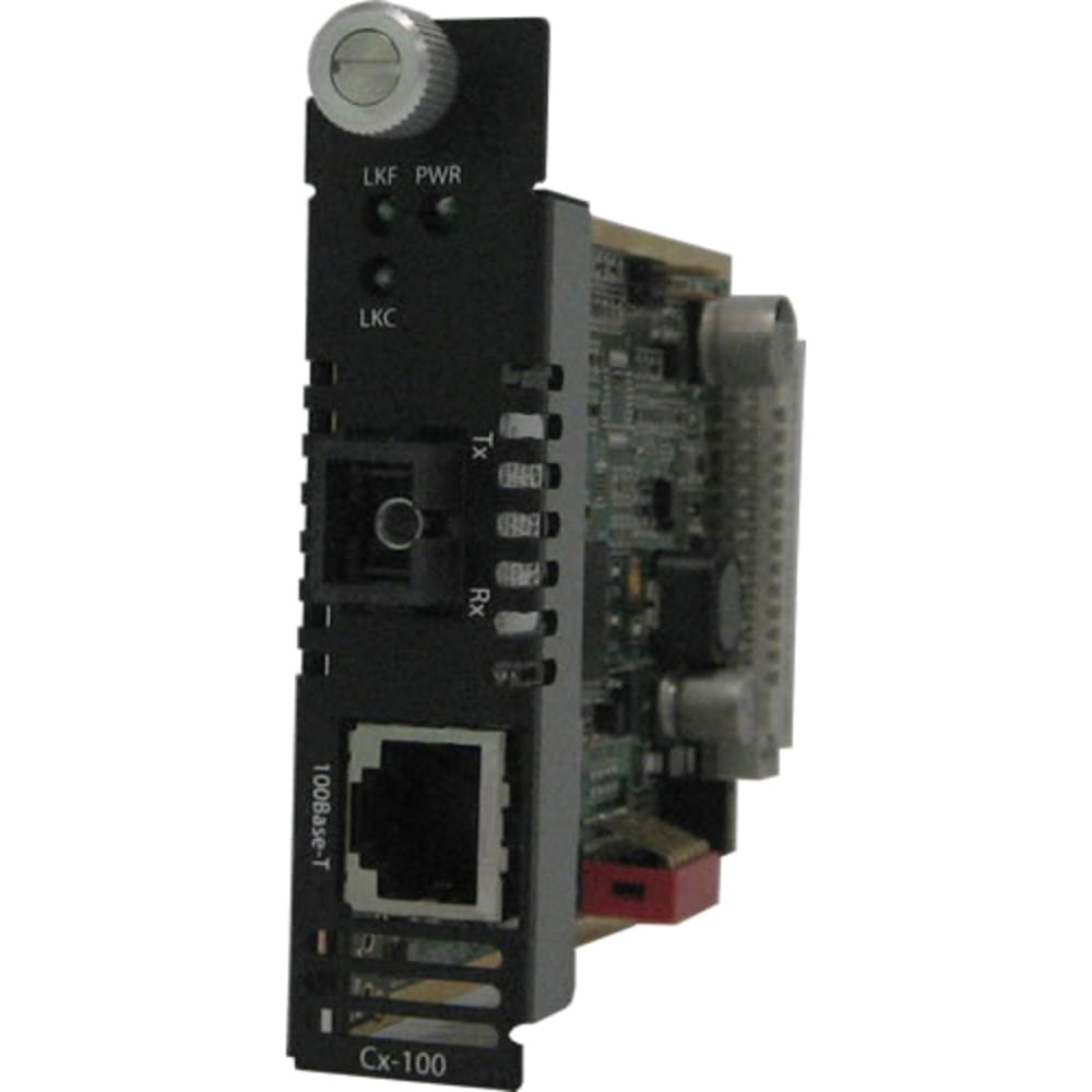 Perle C-100-S1SC20D Media Converter - 1 x Network (RJ-45) - 1 x SC Ports - 100Base-BX, 10/100Base-TX - 12.43 Mile - Internal MPN:05051280