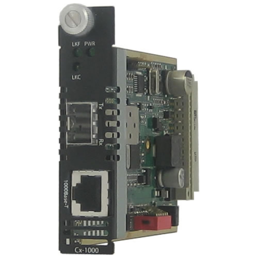 Perle CM-1110-SFP Gigabit Ethernet Managed Media Converter - 1 x Network (RJ-45) - 10/100/1000Base-T - 1 x SFP Slots - Internal MPN:05052190