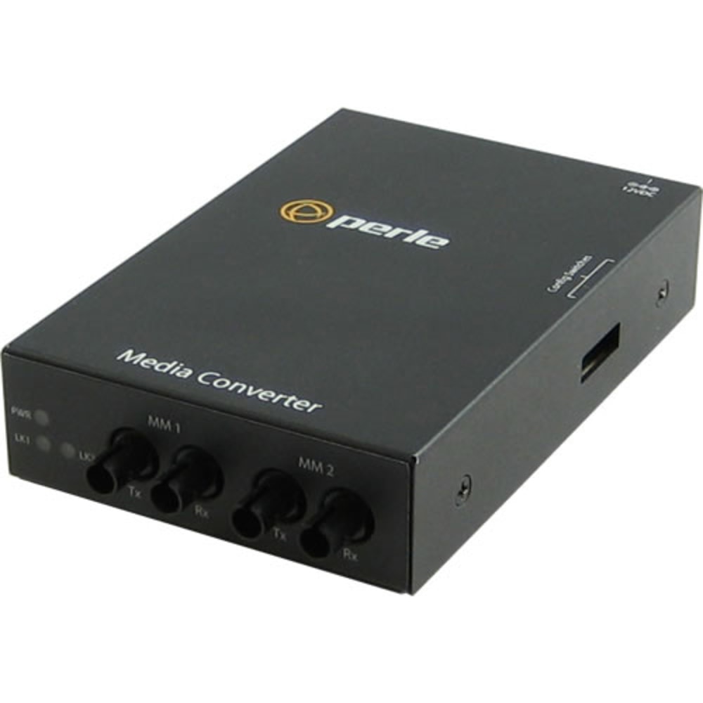 Perle S-100MM-M2ST2 Transceiver - 2 x ST Ports - 100Base-FX - 1.24 Mile - Rail-mountable, Rack-mountable, Wall Mountable MPN:05060014