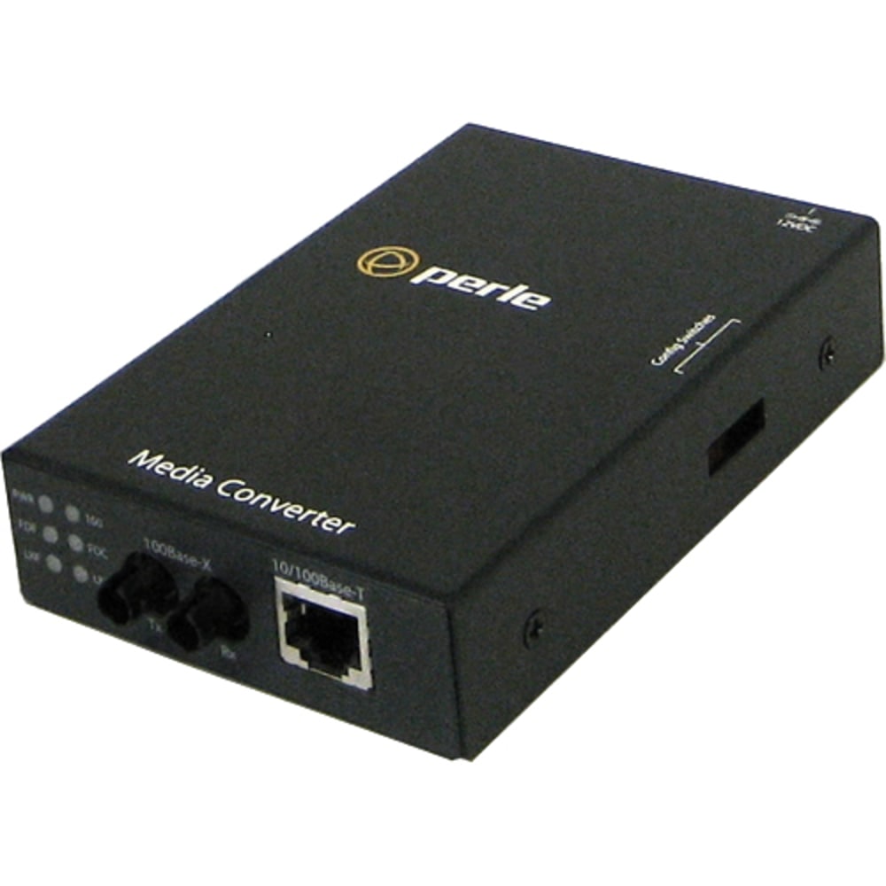 Perle S-110-M2ST2-XT Media Converter - 1xRJ45 - 1x ST Ports - Multi-mode - 100Base-FX, 10/100Base-TX - 05090010 MPN:05090010