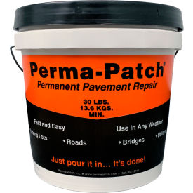 Perma-Patch® Asphalt Repair Material Fine Mix 30 lb Pail PP-30-FP - Pkg Qty 80