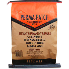 Perma-Patch® Asphalt Repair Material Fine Mix 60 lb Bag PP-60-F - Pkg Qty 50