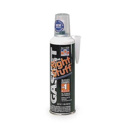 Instant Sealing, Oil-Resistant RTV Gasket Maker, 7 oz, Black, Temp Range -75 to 500 Degrees F MPN:25224