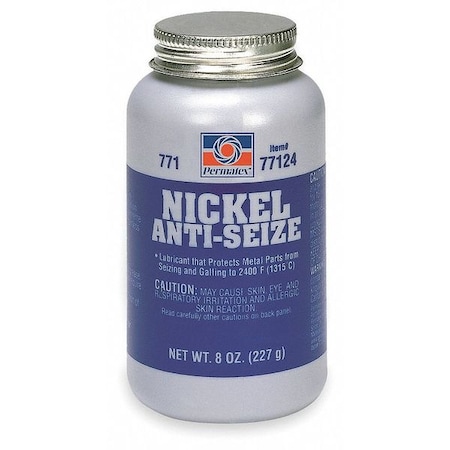 Anti Seize Compound, Nickel, 8oz.Bottle MPN:77124