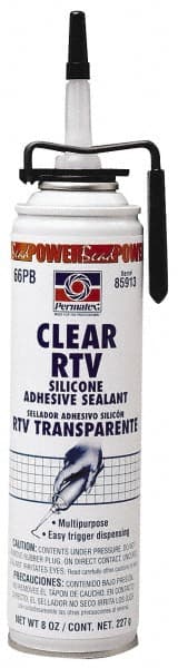 Joint Sealant: 7.25 oz Can, Clear, RTV Silicone MPN:85913