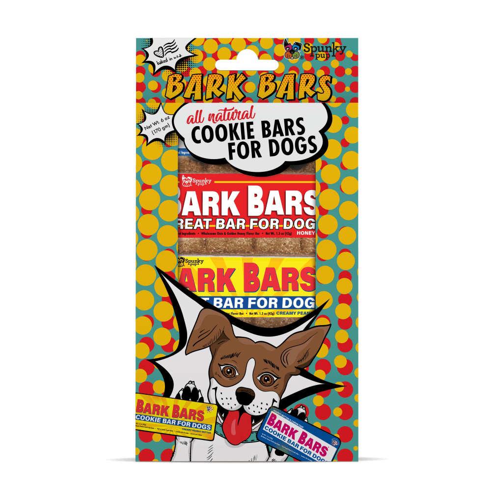 Spunky Pup Treat Bars Variety Pack, 1.5 Oz, Pack Of 4 Bars MPN:6425