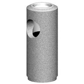 Petersen Concrete Round Cigarette Receptacle w/Aluminum Lid - 13-3/4