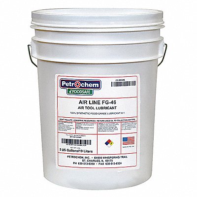 Air Tool Lubricant Synthetic Base 5 gal. MPN:FOODSAFE AIRLINE TOOL FG-46-005