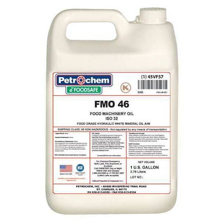 1 gal Pail, Hydraulic Oil, 46 ISO Viscosity, 15W SAE MPN:FMO 46-001