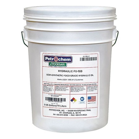 5 gal Pail, Hydraulic Oil, 100 ISO Viscosity, 30 SAE MPN:FOODSAFE HYDRAULIC FG-100-005