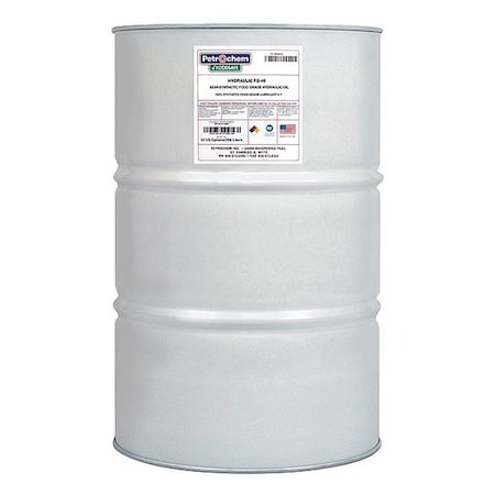 55 gal Drum, Hydraulic Oil, 46 ISO Viscosity, 15W SAE MPN:FOODSAFE HYDRAULIC FG-46-055