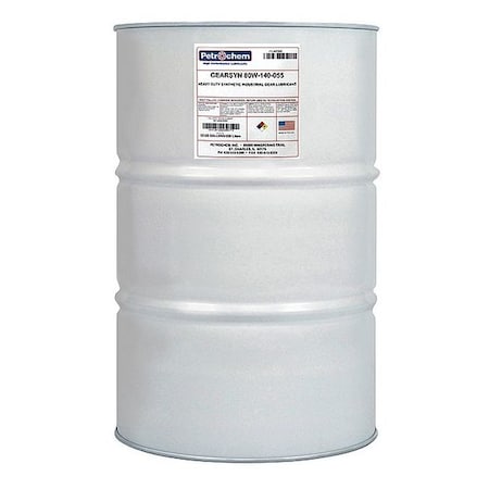 55 gal Gear Lubricant Drum Not Specified ISO Viscosity, 80W SAE, Amber MPN:GEARSYN 80W-140-055