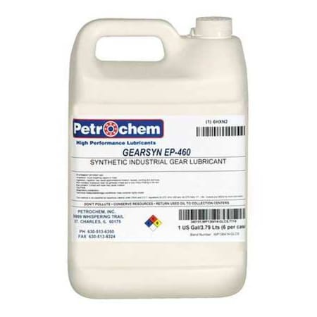 1 gal Gear Oil Pail 460 ISO Viscosity, 140 SAE, Clear MPN:GEARSYN EP-460-001