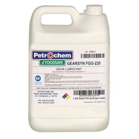 1 gal Gear Oil Jug 220 ISO Viscosity, 90 SAE, Clear MPN:GEARSYN FGG-220-001