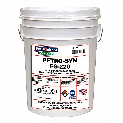 5 gal Pail Oven Chain Lubricant MPN:FOODSAFE PETRO-SYN FG-220