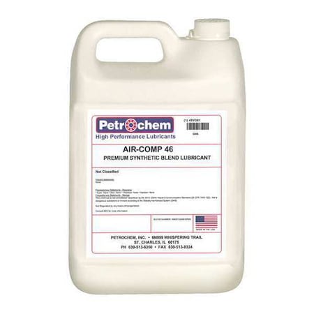Compressor Oil, 1 gal., Jug, Synthetic Oil MPN:AIR-COMP 46-001