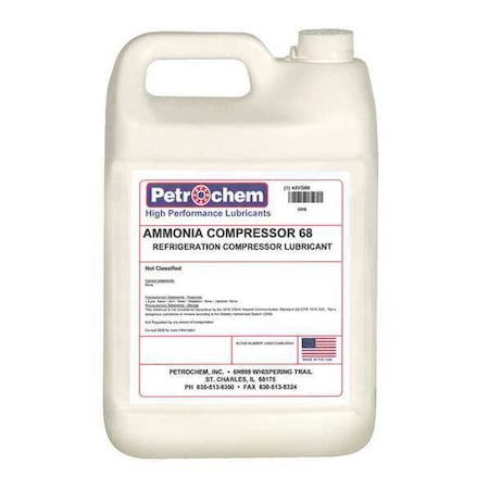 Compressor Oil, 1 gal, Jug, 20 SAE Grade MPN:AMMONIA COMPRESSOR 68-001