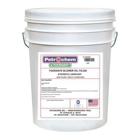 Compressor Oil, 5gal, Pail, Polyalphaolefin MPN:BLOWER OIL FG-220-005