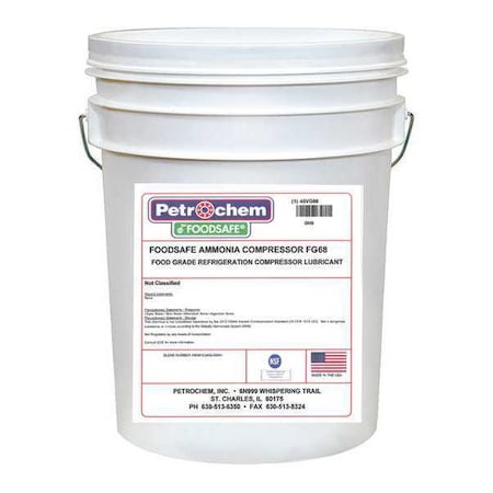 Compressor Oil, 5 gal, Pail, 20 SAE Grade MPN:FS AMMONIA COMPRESSOR FG-68-005