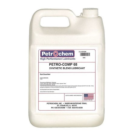 Compressor Oil, 1 gal, Jug, 20 SAE Grade MPN:PETRO-COMP 68-001