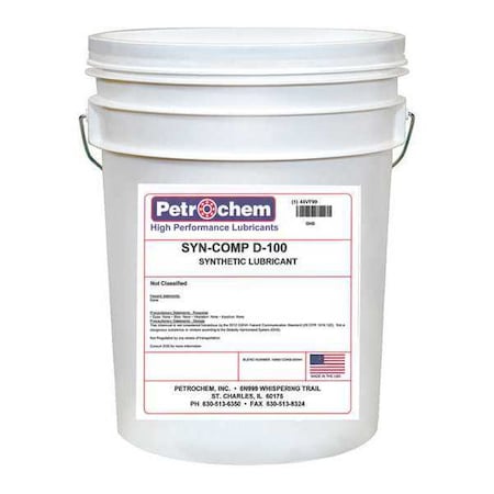 Compressor Oil, 5 gal., Pail, Synthetic Oil MPN:SYN-COMP D-100-005
