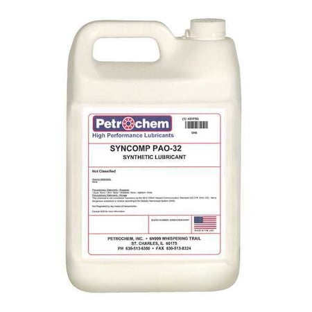 Compressor Oil, 1gal, Jug, Polyalphaolefin MPN:SYNCOMP PAO-32-001