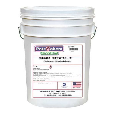 General Purpose Lubricant, 5 gal, Bucket, Synthetic Base, 295 Degrees F Max Op Temp, Colorless MPN:BIOTECH FGPL-005