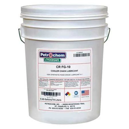 Food Grade, Cooler Conveyor Chain Oil, 5 Gal. MPN:CR FG-10-005