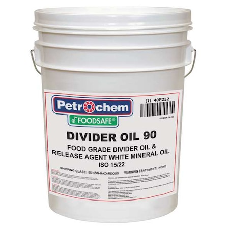 Divider Oil, Food Grade, 5 gal, Pail MPN:FOODSAFE DIVIDER OIL 90-005