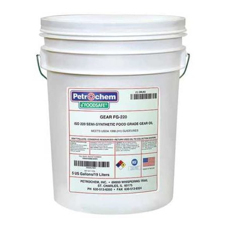 5 gal, Drum, Semi-Synthetic, Clear MPN:FOODSAFE GEAR FG-220-005