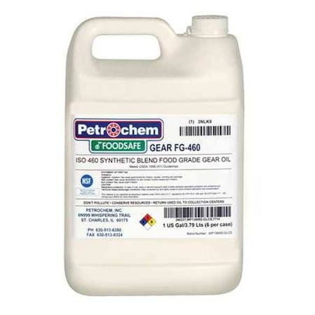 Food Grade SemiSyn Gear Oil, ISO 460 MPN:FOODSAFE GEAR FG-460-001