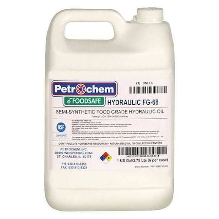 Food Grade SemiSyn Hydraulic Oil, ISO 68 MPN:FOODSAFE HYDRAULIC FG-68-001