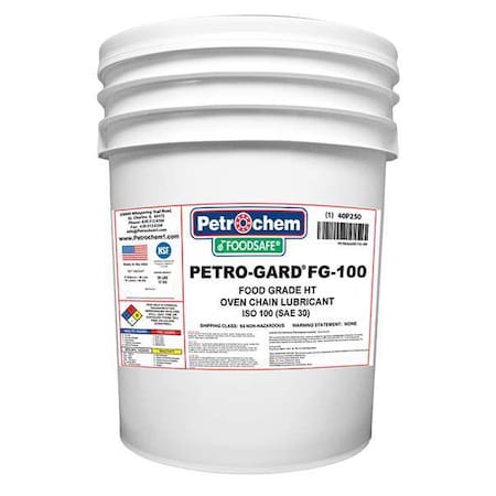 Food Grade High Temp Lubricant, 5 Gal. MPN:FOODSAFE PETRO-GARD FG-100-005