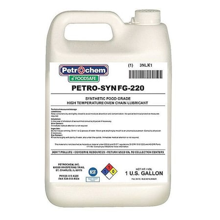 Food Grade Oven Chain Lubricant, ISO 220 MPN:FOODSAFE PETRO-SYN FG-220