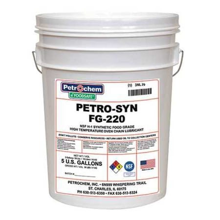 Food Grade Oven Chain Lubricant, ISO 220 MPN:FOODSAFE PETRO-SYN FG-220
