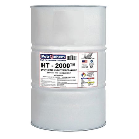 Chain & Wire Rope Lubricant, 55 gal, Drum, Synthetic Base, 655 Degrees F Max Op Temp, Yellow MPN:HT-2000-055