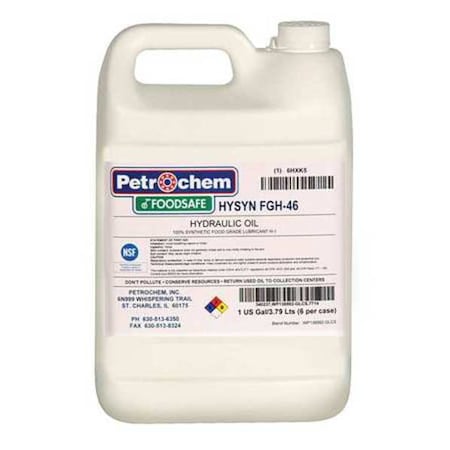 Synthetic Hydraulic Oil, Food Grade, 1 gal., ISO 46, SAE Grade 15W MPN:HYSN FGH-46-001