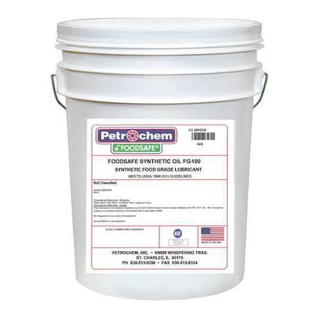 General Purpose Lubricant, 5 gal, Pail, Synthetic Base, 490 Degrees F Max Op Temp, Colorless MPN:SYNOIL FG-100-005