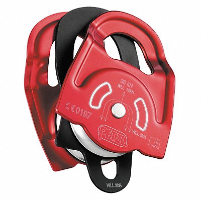 Prusik Twin Pulley 8100 lbs Red/Black MPN:P65A